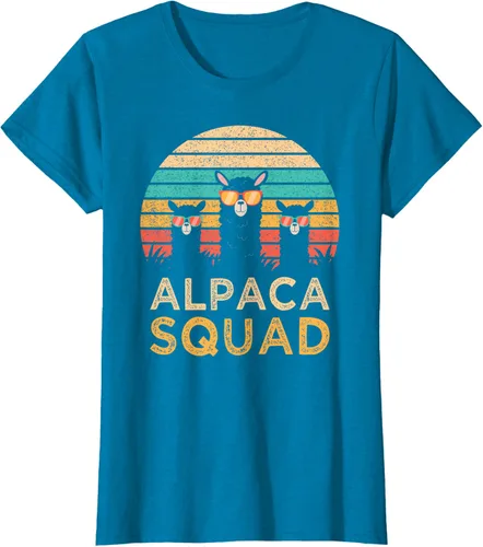 Vista 83 de Divertidas gafas de sol de escuadrón de alpaca Cool Alpacas Vintage Gift T-Shirt, Negro, S