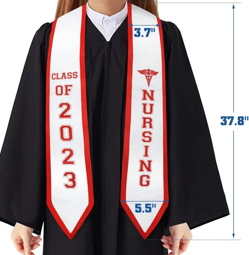 Vista 2 de Vansolinne 2023 Nurse Graduation Stole Class of 2023 Nursing School Graduate Sash Nurse RN Graduation Gift Idea
