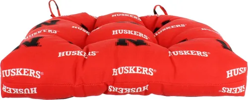 Vista 3 de College Covers ComfySeat - Cojín para asiento de patio en D para interiores y exteriores, 20 x 20 pulgadas, Nebraska Cornhuskers