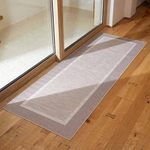 Vista 24 de ILANGO Alfombras de Área de Yute para Exteriores, Alfombras Tejidas Lavables para Patio 5'x7', Alfombras Naturales de Estilo Rústico para Áreas