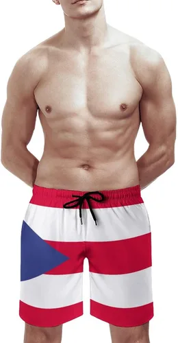 Vista 6 de TAIZIYEAH Traje de baño para hombre con bandera de San Bartolomé, de secado rápido, con forro de malla, trajes de baño de moda, Estilo-7