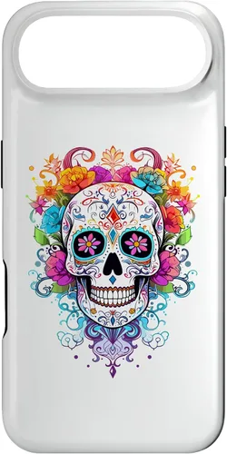 Vista 27 de Halloween Sugar Skull Flower Calavera Dia De Los Muertos Case for iPhone 17