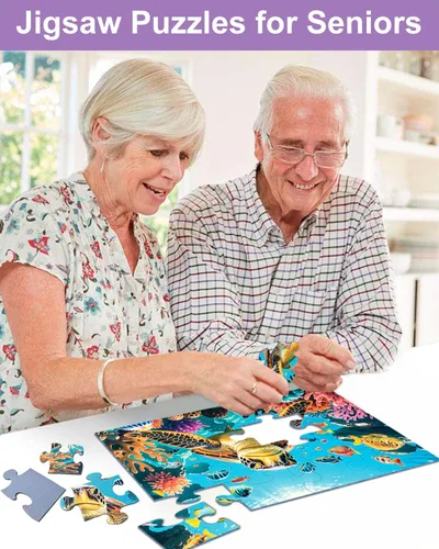Vista 5 de Yigney Paquete de 6 rompecabezas de 16 piezas grandes para personas mayores Alzheimer, producto para actividades de demencia de ancianos, juego