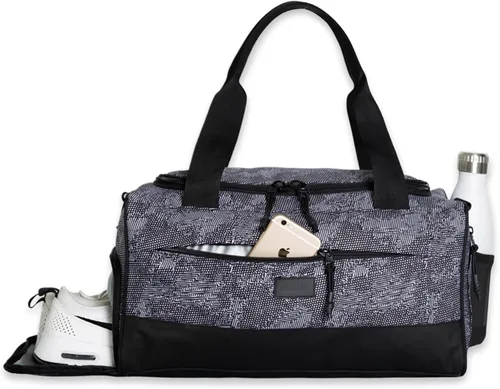 Vista 12 de Bolsa de Lona Vooray Boost – Bolsa de Gimnasio Pequeña para Hombres y Mujeres, Bolsa de Viaje Ligera con Compartimento para Zapatos, Bolsa Deportiva