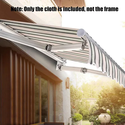 Vista 2 de Toldo de repuesto para patio, tela de poliéster impermeable, con protección UV, cubierta superior retráctil para ventana, puerta, cubierta