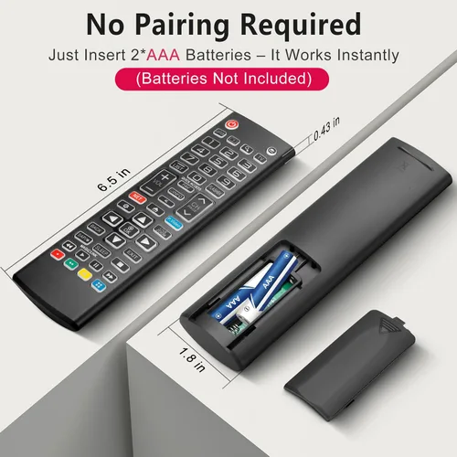 Vista 7 de Control remoto retroiluminado para LG Smart TV, reemplazo universal para todos los controles remotos LG TV para un fácil uso nocturno.