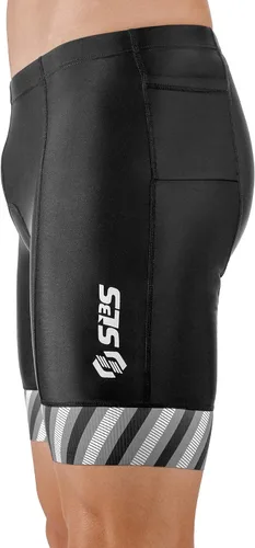 Vista 4 de SLS3 Pantalones cortos de triatlón para hombre – Tri Shorts para hombre – 2 bolsillos FRT – Diseñado por atletas para carreras