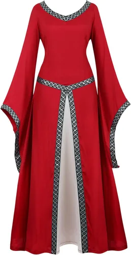 Vista 158 de Kranchungel - Vestidos renacentistas de estilo medieval/irlandés/campesino para mujer; disfraz de hada, para bailes