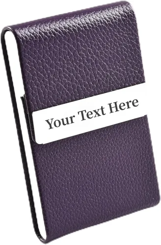 Vista 10 de Personalizado 7 Colores Cuero Acero Inoxidable Personalizado Grabado Tarjeta De Visita Titular De La Caja - Regalo De Negocio, Negro