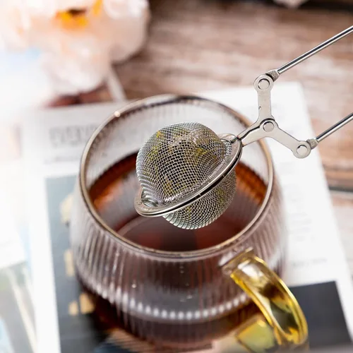 Vista 6 de Yinder 36 unidades de infusor de té a presión coladores más empinados para soporte de filtro de té suelto, pinzas y pinzas de metal más empinado