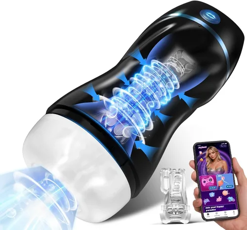Vista 9 de EINSEO Masturbador masculino de succión, coño de bolsillo AI con 7 modos de juguetes para adultos Hands-free suction male stroker with 7 modes, 3D