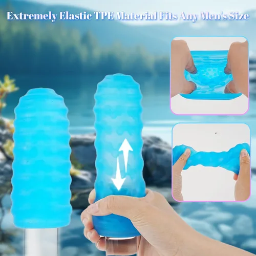 Vista 3 de Doble-Facial Onahole para Felaciones, Ultra-Suave Estiradera Juguete Sexual para Hombre, LNIIY Brazalete Realista para Pene con Caja