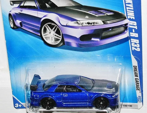 Vista 3 de Hot Wheels 2009-156 Dream Garage BLUE 2001 Nissan Skyline GT-R R32 Escala 1:64