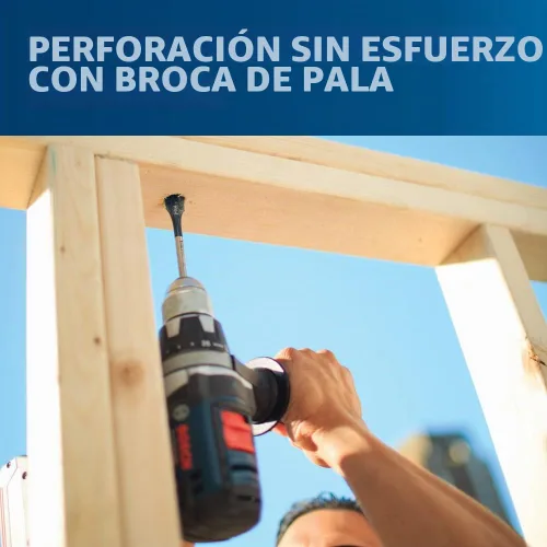 Vista 5 de BOSCH DSB5012 Juego surtido de 12 piezas de brocas de pala Daredevil, vástago hexagonal de 1/4 de pulgada, ideal para aplicaciones de perforación