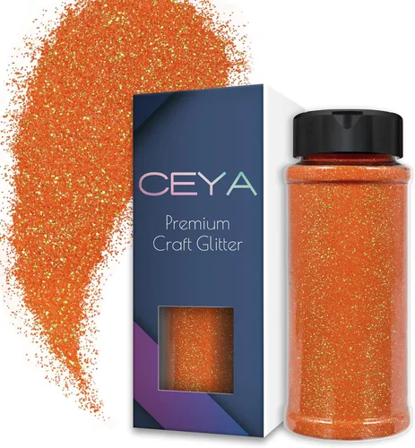 Vista 9 de Ceya Polvo de purpurina ultra fina de 3.8 onzas/110g, Admiral Blue Crafts Glitter de 1/128 pulgadas, 0.008 pulgadas, 0.2mm para slime, resina epoxi