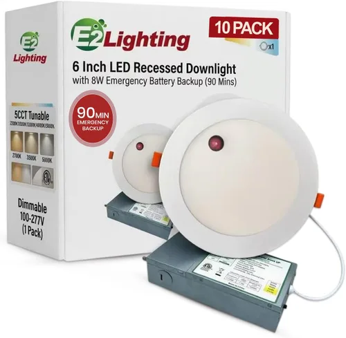 Vista 10 de E2 Lighting Luz LED empotrable de 4 pulgadas, retrofit LED empotrable de 4 pulgadas, 9W regulable delgado LED Downlight, 3CCT sintonizable