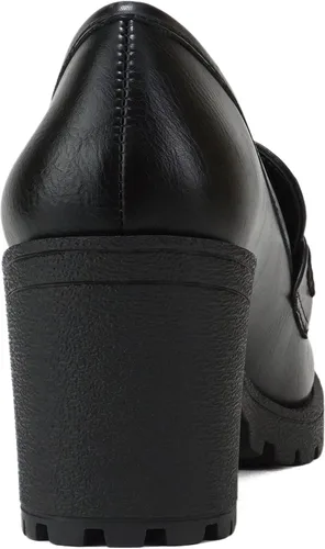 Vista 2 de Soda "Kinder" Zapatos tipo mocasín de tacón medio grueso para mujer