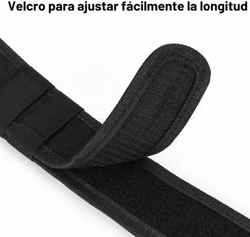 Vista 8 de AGPTEK Cinturón táctico de combate de nylon para seguridad policial (negro)