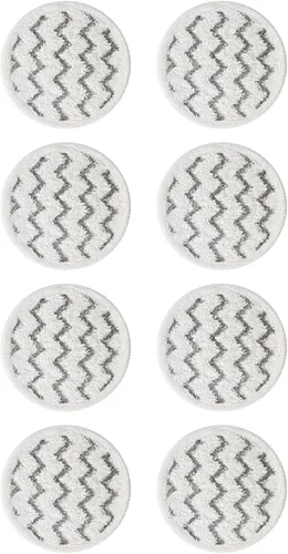 Vista 10 de Almohadillas de microfibra gris para fregar a vapor, 8 unidades, repuestos de tela de disco de trapeador reutilizables redondos, aptos