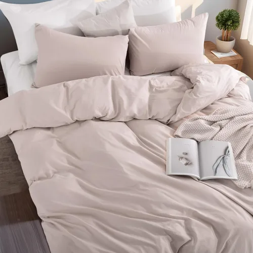 Vista 260 de NEXHOME PRO Funda de edredón Twin XL 100% algodón lavado, transpirable, duradera, texturizada, similar al lino, juego de ropa de cama para el hogar
