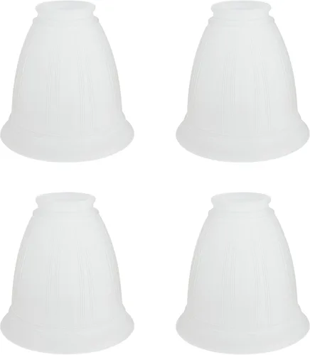 Vista 23 de Aspen Creative 23178-65-4 Pantalla de vidrio de repuesto para ventilador de techo con forma de campana de alabastro transicional, ajuste de 2-1/8