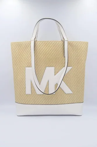 Vista 2 de MICHAEL Michael Kors Paja Python Capsule Kelli Large Dbl NS Tote Optic White Blanco óptico NS