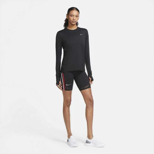 Vista 5 de Nike Camiseta de running de manga larga Element para mujer CU3277-010 Negro Plata S, NEGRO PLATA
