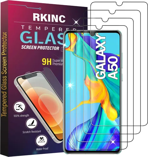 Vista 26 de RKINC Protector de pantalla [paquete de 4] para Samsung Galaxy A12 / Galaxy A02S / A12 Nacho, protector de pantalla de vidrio templado, 0.013 in