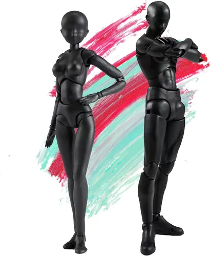 Vista 11 de Figuras de acción gnallang Modelo PVC (Color Negro) con Caja Modelos de Figuras para Dibujar para Artistas (Masculino)