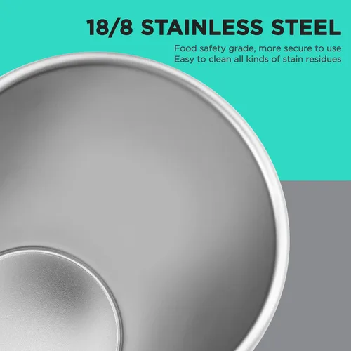 Vista 5 de HAUSHOF Taza de pinta, tazas de acero inoxidable de 14 onzas, tazas de metal apilables, tazas de pinta de cerveza apilables para el hogar, fiesta