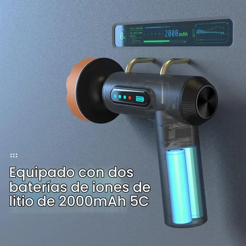 Vista 3 de Kit de pulidor inalámbrico para automóvil con baterías recargables USB-C de 2000 mAh, kit de cera portátil para automóvil con 3 discos adicionales