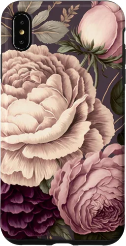 Vista 11 de Elegant Blush Pink & Purple Vintage Floral Rose & Peony Case for iPhone 17