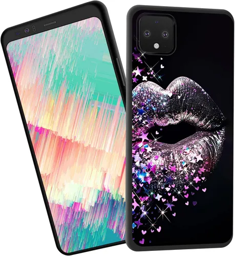 Vista 492 de Funda delgada para Google Pixel 4 XL, funda delgada de silicona de TPU suave a prueba de golpes para Google Pixel 4 XL, astronauta Galaxy