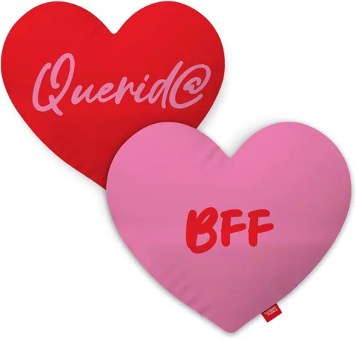 Vista 20 de Ay Papi - Funda de almohada de poliéster con forma de corazón de 15 x 15 pulgadas (relleno/relleno no incluido), diseño de corazón latino con tema