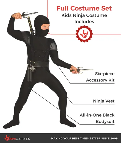 Vista 2 de Morph Disfraz de ninja para niños, disfraces de ninja, disfraz de Halloween