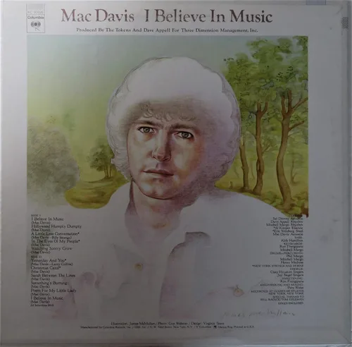 Vista 9 de Mac Davis I Believe In Music (Includes Lyrics Sheet) VINYL LP STEREO
