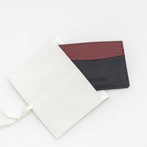 Vista 5 de COTRUNKAGE Cartera delgada de piel para tarjetas de crédito para mujer, Burgundy, Minimalista