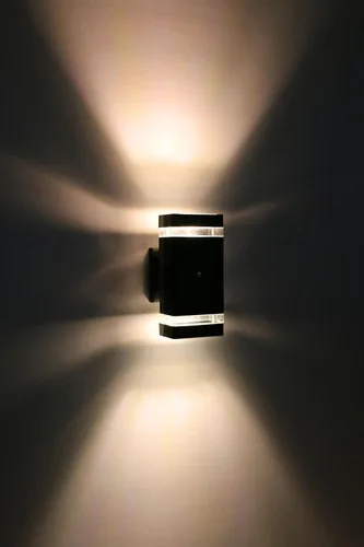 Vista 4 de Moderna luz de pared al aire libre del sensor del atardecer al amanecer lámpara exterior de montaje en pared impermeable antioxidante rectángulo Un