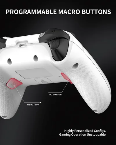 Vista 6 de BEITONG Asura 2 Pro Game Wireless Controller - Hall Effect Trigger, ALPS Joystick, Gaming Gamepad for PCSteamAndroid TVTesla, Programmable M Buttons
