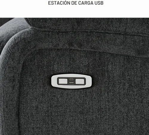 Vista 6 de Signature Design by Ashley Sofá reclinable eléctrico, sofá de 3 plazas