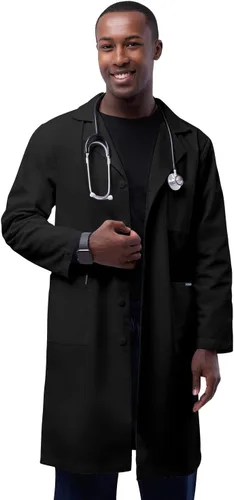 Vista 11 de Adar Universal delantal de laboratorio 99 cm con bolsillos internos para hombre Azul marino