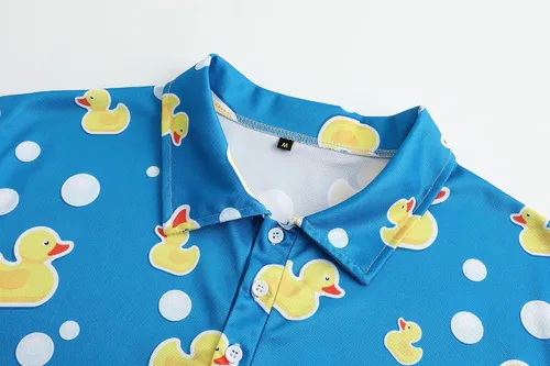 Vista 63 de Camisas de golf para hombre, Dry Fit, camisa de golf de manga corta, divertidas camisas polo de golf