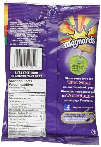Vista 4 de Maynards Caramelos de goma de vino, 6.00 oz/6 onzas, importados de Canadá