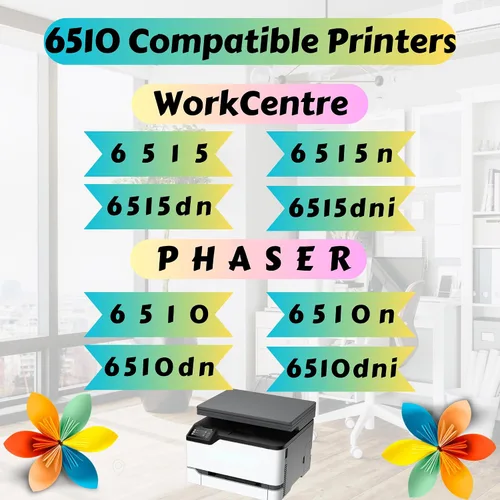 Vista 3 de PRINTOXE® 6510 Juego de 4 cartuchos de tóner compatibles para Xerox Phaser 6510 6510n 6510dn 6510dni y WrokCentre 6515 6515n 6515dn 6515dni de alto