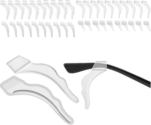 Vista 7 de Agarre para Orejas de Gafas con Cámara de Aire - 20 Pares de Sujetadores Antideslizantes para Gafas, Gancho de Silicona para Orejas, Sujetador