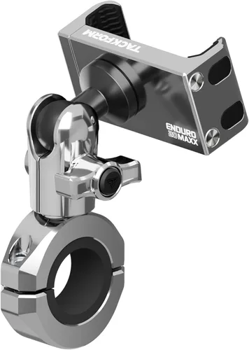 Vista 10 de Tackform Soporte de teléfono negro para motocicleta All Metal – 20MAXX Spring Cradle Abrazadera universal BC3 para manillar de 7/8 pulgadas a