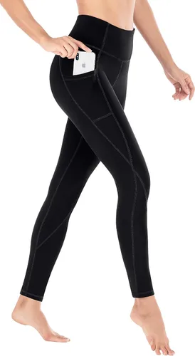 Vista 3 de Heathyoga - Pantalones deportivos de yoga con bolsillos para mujer, leggings de tiro alto para entrenamiento