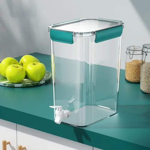 Vista 5 de LIFKOME 2 recipientes dispensadores de líquidos para fiestas, dispensador de bebidas, contenedor de agua con espita para refrigerador, jarra de agua