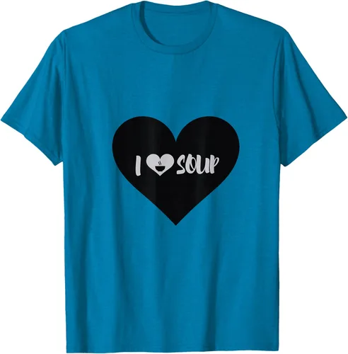 Vista 50 de I Love Soup - Camiseta de regalo con forma de corazón, Blanco, S Asfalto