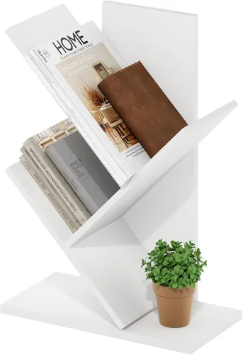 Vista 56 de Furinno PASIR - Estantería de libros de 2 niveles, estantería moderna de 9 x 12 x 21, estanterías abiertas para sala de estar, dormitorio, oficina